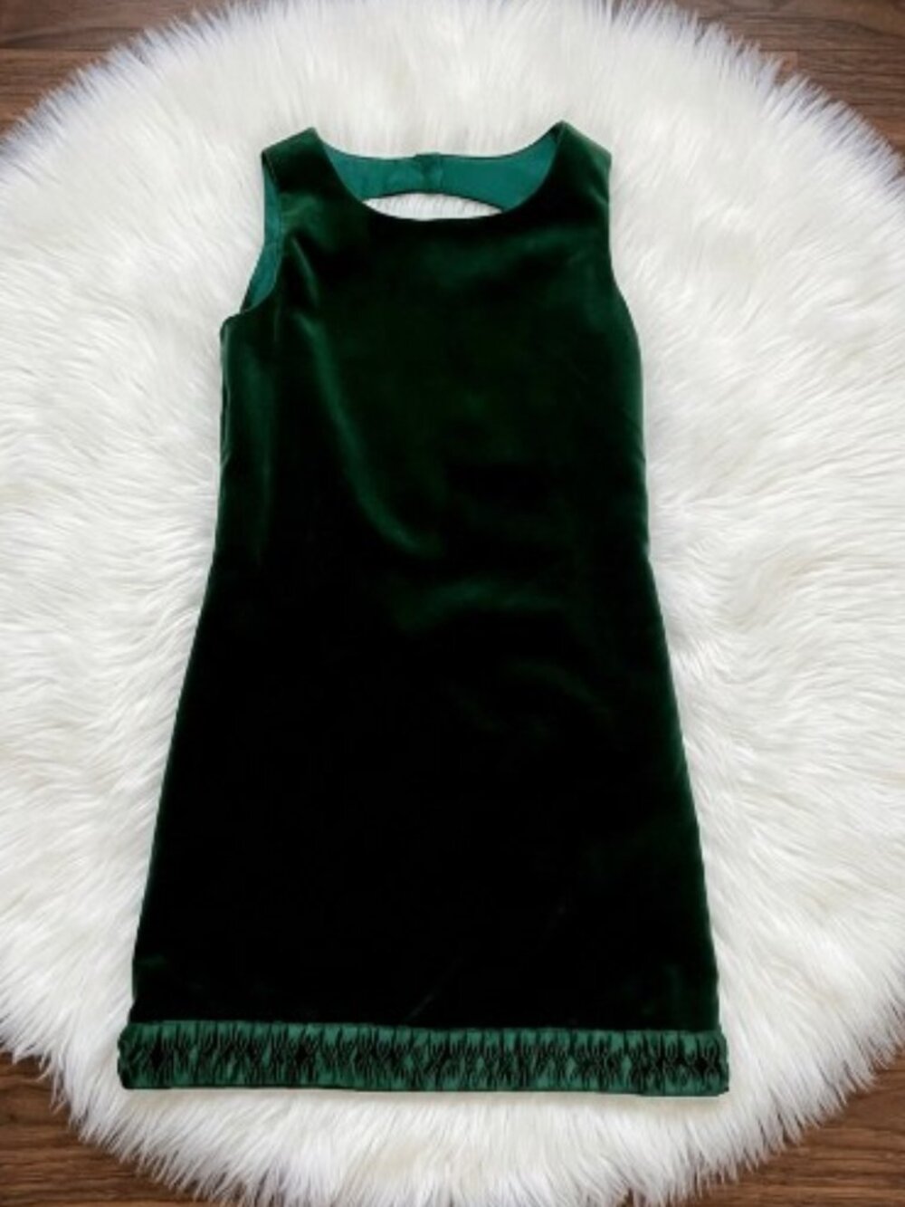 Florence Eiseman Emerald Green Velvet Dress Size 14